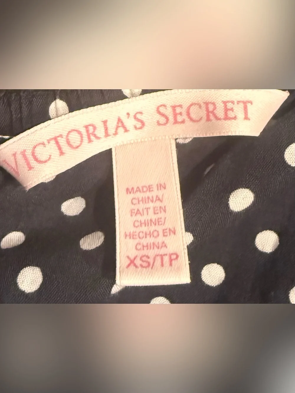 Victoria's Secret Black and White Polka Dot Slip Chemise